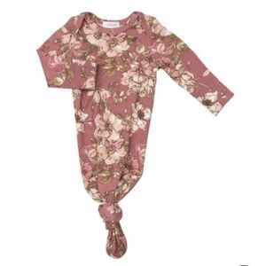 Angel Dear Knotted Gown, Woodrose, Size 0-3 Months NWT